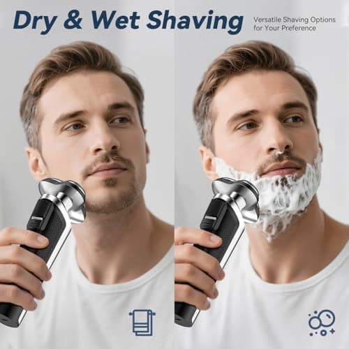 Electric Razor for Men, Upgraded Electric Shavers for Men, USB-C Rechargeable, Wet & Dry Shaver with Pop-up Trimmer and Travel Case (Gunmetal) — view 4