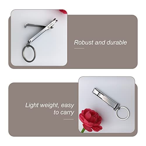 Collapsible Travel Nail Clipper with Keychain - Ultra-Thin Hand & Toe Nail Cutter, Built-in Nail File | Compact Fingernail & Toenail Scissors for Men & Women, Portable Toiletries Design — view 4