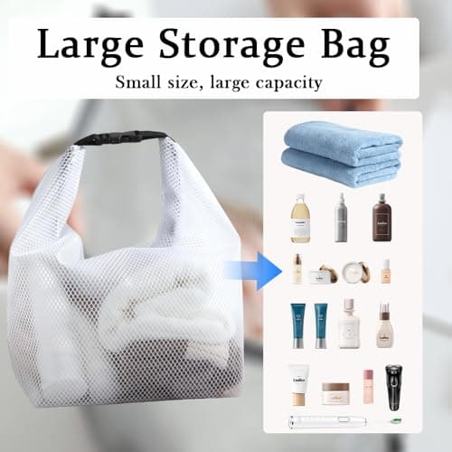 ZYHUI Toiletry Bag Waterproof Wash Bag Large Capacity Makeup Bag for Travel Portable Toilet Bags with Handle (Grey, L) — view 2