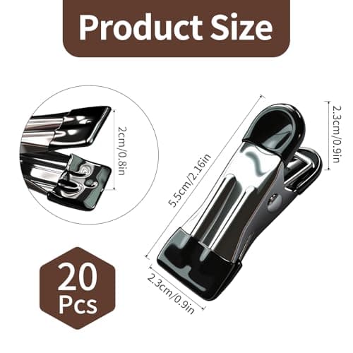 MOXYOY 20 Pcs Stainless Steel Clothes Pegs, Metal Clothe Peg Stainless Steel Peg Designed to Avoid Marks UV Resistant Metal Pegs for Clothes, Jeans, Socks, Towel, Photos (Black) — view 2