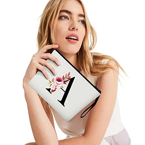 A-Z Personalized Makeup Bag, Birthday Gifts for Women Mom Bridesmaid (A) — view 6