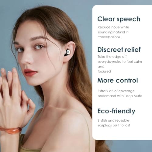 Comfortable Sleep Ear Plugs,Ear Plugs for Noise Reduction,Reusable Earplugs,Soft Hearing Protection in Flexible Silicone for Sleep,Noise Sensitivity&Flights(Black+Gold) — view 4