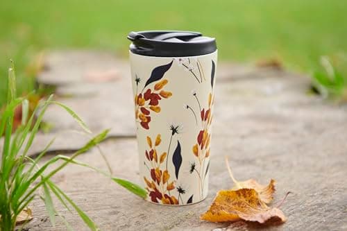 Eco Chic Reusable Thermal Coffee Cup Stainless Steel Leakproof Insulated 330ml Travel Mug (Cute Sheep Green) — view 6