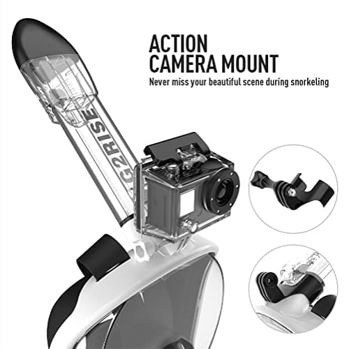 G2RISE SN01 Full Face Snorkel Mask with Detachable Camera Mount, Anti-Fog and Foldable Design, Advanced Breathing System for a Safe Adults/Kids Snorkeling Experience — view 6