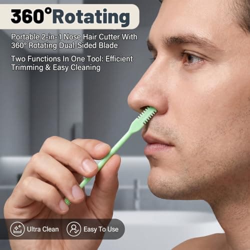 Hpmjz 12 Pcs Manual Nasal Hair Trimmers Double Sided Nose Trimmer — view 6