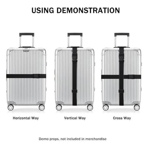 Newthinking Luggage Straps 4 Pack, 3.8x200CM Adjustable Suitcase Straps — view 4