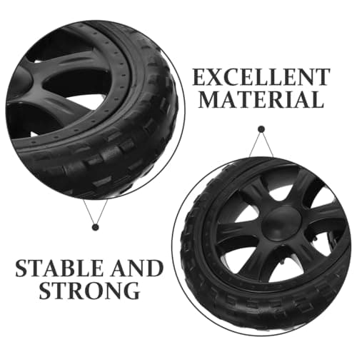 ULTECHNOVO Shopping Cart Wheels Replacement - 6.68 Inch Standard Fit Replacement Shopping Trolley Spare Wheels - Plastic Shopping Cart Repair for Folding Rolling Bag Laundry, 2 PCS — view 6