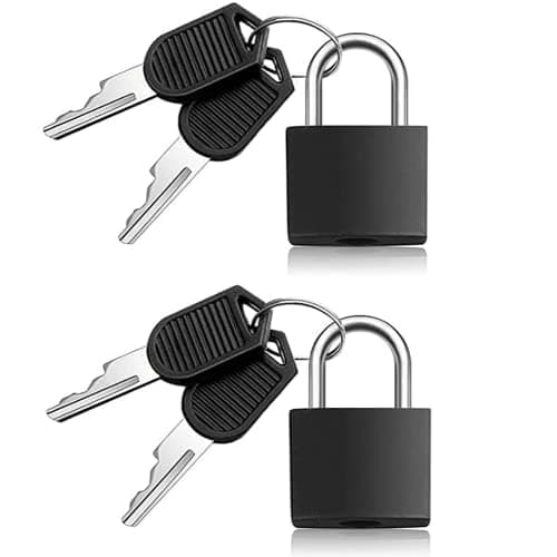 2 Pcs Luggage Locks Suitcase Padlocks Suitcase Locks with Keys, Brass Mini
