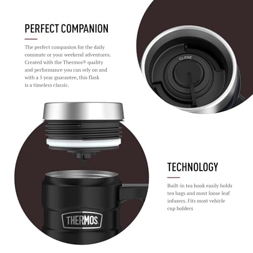 Thermos Stainless King Matt Black Travel Mug (470ml) 7h Hot | 18h Cold — view 4