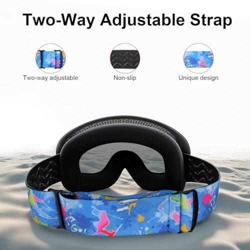 YooxArmor OTG Kids Ski Goggles,Anti fog Skiing Snowboard Goggles with Double Lenses for Children 6-14 Years,100% UV 400 Protection for Boys Girls,Helmet Compatible — view 6