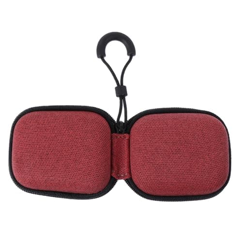 USHOBE Pressure-resistant Cable Bag Zipper Pouch for Earphones Data Cable EV Charger Cable, EVA Material, Red, Dust-proof, Shock-absorbing, Travel for Headphones