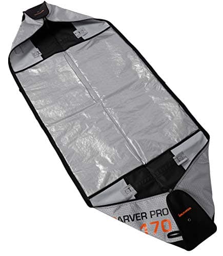 BRUBAKER Combo Set CarverTec Pro - Ski Bag and Ski Boot Bag for 1 Pair of Skis + Poles + Boots + Helmet - Silver Orange - 66 7/8 Inches / 170 Cm — view 5
