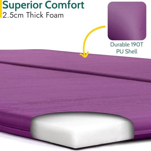 Trail Self Inflating Camping Mat, Double, Purple — view 4