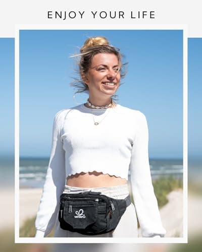 Waterfly Bum Bag Large Waist Fanny Pack with Multi-Pockets for Men Women — view 6