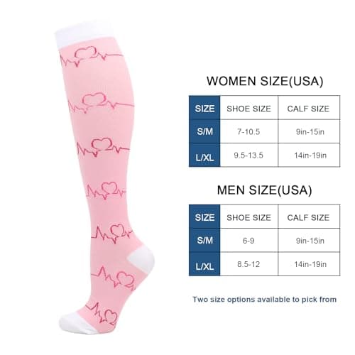 DRESHOW 4 Pairs Compression Socks For Women&Men Circulation Best Support for Athletic Running Cycling Travel — view 6