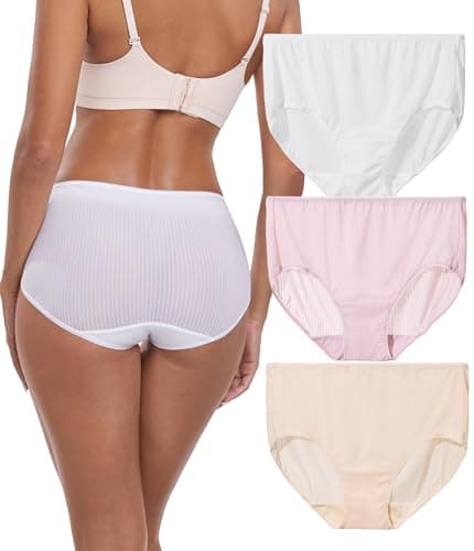 ANLIQI Quick Dry Underwear for Women Travel Panties Pack Hipster Panty Soft & Lightweight Bikini Brief Stay Fresh Undies, Briefs-3h Packs, 3XL