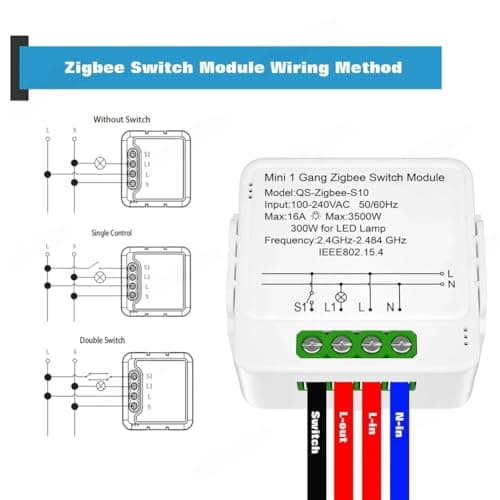 Aundhegrtt Tuya Zigbee Light Switch Module APP Controlled 1/2/3 Way with Gateway Functionality — view 6