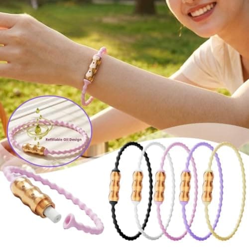 Essential Oil Mosquito Repellent Wristband for Outdoor (Black) — view 2