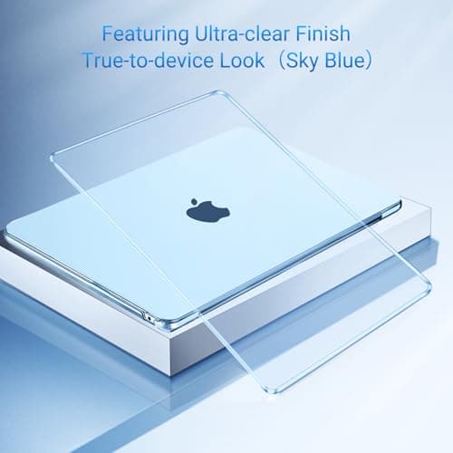 MOSISO Compatible with MacBook Air 13 inch Case M5-M2, Crystal Sky Blue — view 4