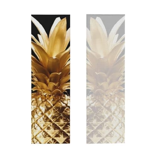 LHBWCVN Gold Pineapple Cooling Towel for Neck and Face 40"x12", Soft Breathable Chilly Towel, Gym Towels with Waterproof Bag & Carabiner, Cooling Rags Neck Wraps for Sports Ice Towel — view 2