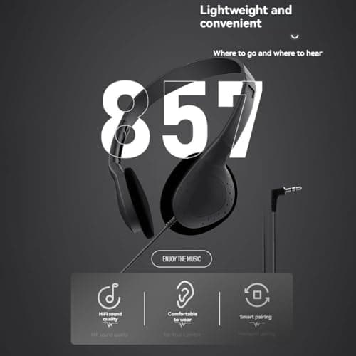 Tagtight 10 Pack Wired Classroom Headphones, Adjustable On-Ear Headsets, Bulk Headphone with Stereo Sound, Mini Stereo Lightweight Headphones for School Library Computer Lab & Testing — view 2