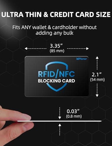 WHonor RFID Blocking Card 4 Pack, Anti-Theft Credit & Debit Card Protector — view 5