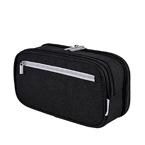 Chelory Pencil Case Large Capacity Pencil Cases Big Storage Pencil Bag Pen Pouch Holder Stationary Office Organizer for Boys Girls Teens Students School Supplies Makeup Bag Adults, Black — view 5