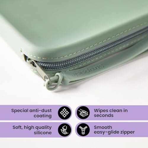 Strapsicle Silicone Clutch for Kindle & E-Readers - Multi-Purpose Bag for Phone, Wallet & Keys - Fits 6'' Kindles, Kobos, Nook, 6.8" Paperwhite, iPad Mini 6 - Anti-Dust Coating - Lilac — view 5