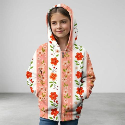 Cocila Kids Neck Childrens (Orange, Children's Hoodie Children Tops Round — view 2