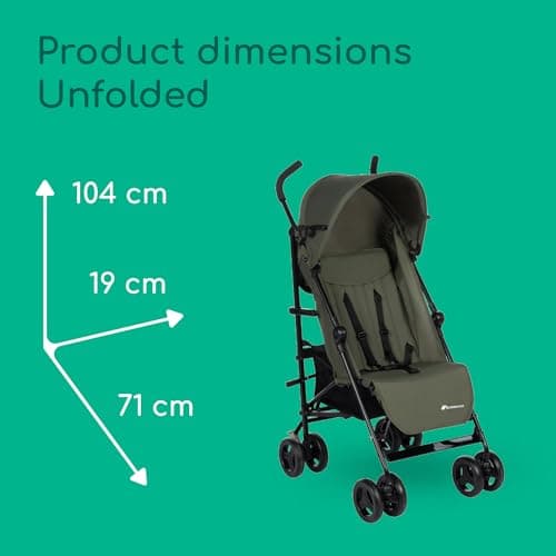 Bebeconfort Rainbow, Lightweight Baby Buggy Stroller, Multi-Position Reclining Stroller, Foldable with Compact Closure, for Children Aged 6 Months - 4 Years, max 22 kg, Travel Buggy, Mineral Green — view 6
