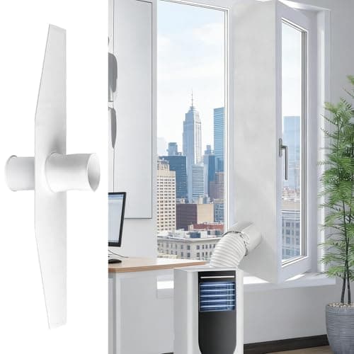 Portable AC Window Kit, Waterproof Zipper Opening Insulation Seal Panel, Universal No Drill AC Window Vent Kit for Bedroom, Apartment, Office, Basement and Garage — view 2