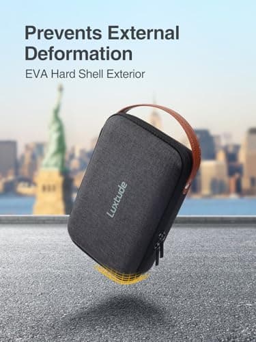 Luxtude Hard Cable Organiser Bag, Electronic Travel Case, Portable Tech Accessories Case for Charger/Mouse/Cash/Card/Apple Pen — view 5