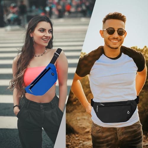 Rosoz Bum Bag, Belt Bag Women's Bum Bag Men's Gifts Sports Waist Bags for Outdoor Travel Running Bicycle, yellow, Pocket umbrella — view 5
