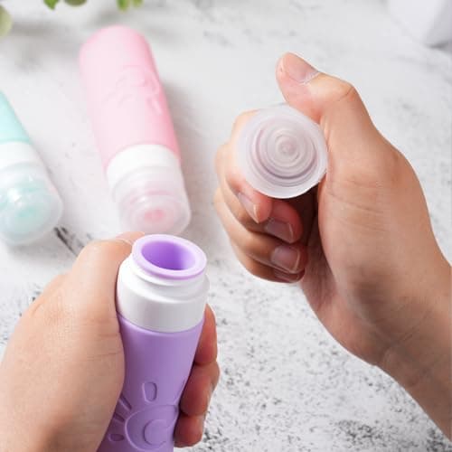 Zafit 18 Pack travel Bottles for Toiletries, TSA Approved Silicone Travel Containers Leak Proof Refillable Travel Accessories for Shampoo Conditioner Lotion Body Wash(Multicolored C) — view 5