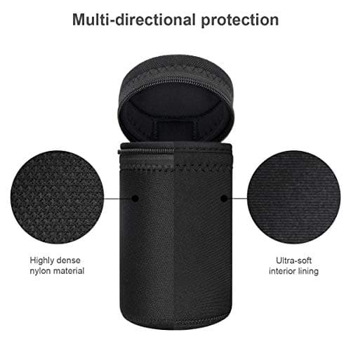 ARVOK Lens Pouch Set, Water Resistant Protective Lens Cases for DSLR Camera Lens, 4 Size Thick Camera Lens Bag for Canon, Nikon, Tamron, Sigma, Pentax, Sony, Olympus, Panasonic — view 3