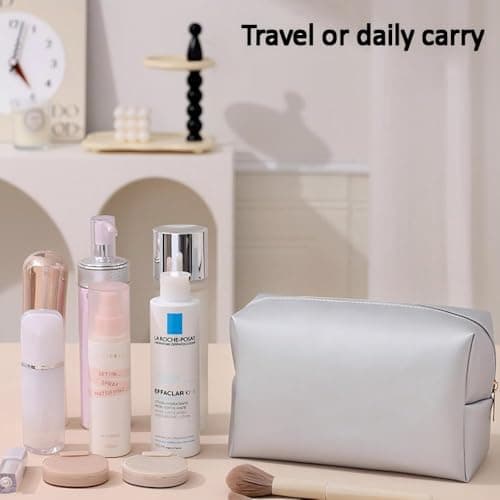 QEBSJSKL Small PU Wash Bag,Waterproof Travel Makeup Pouch for Women — view 6