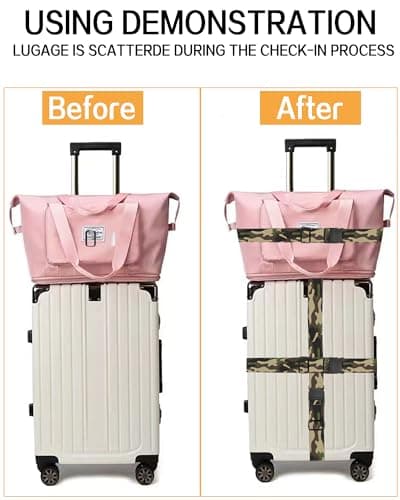 ASJHFDIR Luggage Straps for Suitcases, Adjustable Travel Belt, Durable Wide Luggage Strap, Cute Suitcase Strap Identifiers with Buckle, Bag Straps for Luggage, Classic Camouflage — view 4