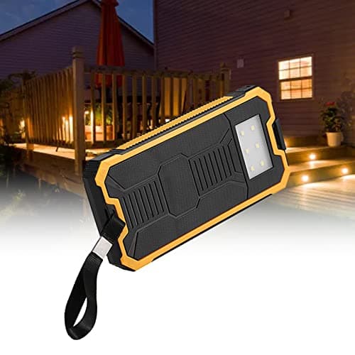Vikye DIY Solar Power Bank Case Kit, 20000mAh Portable Solar Charger with Dual USB, Panel Power Bank Case for Outdoor, Camping, Travel, Phone Charging (Yellow) — view 5
