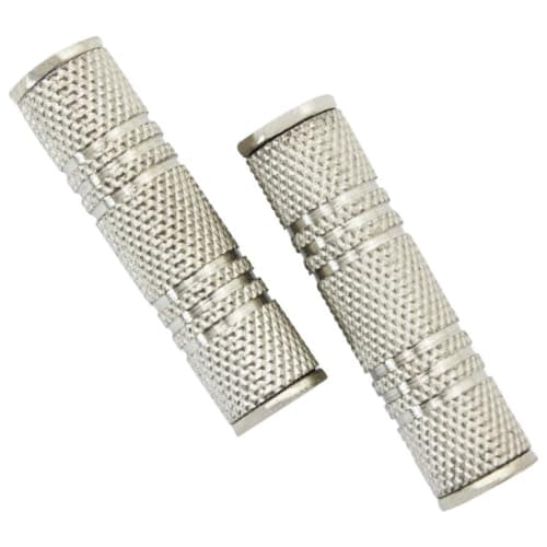 DOITOOL 2pcs MM Female Audio Mic Adapter Connector, Metal, Silver
