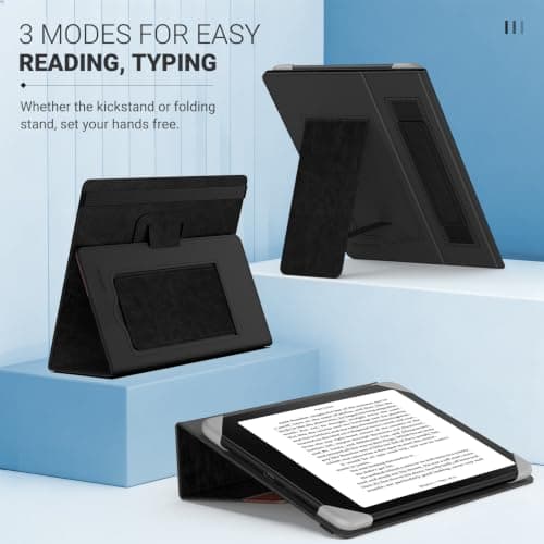MoKo Case for 6.8,7 Inch Kindle Paperwhite eReaders Tablets, Black/Brown — view 5