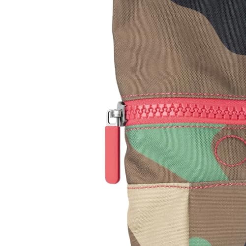 ROKA London Canfield B Collection Sustainable Nylon Zip Top Roll-Top Tote Backpack, Vintage Camo — view 4