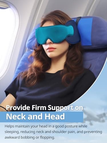 Inspireyes Travel Pillow for Airplane, 360° Head Support for Long Flight — view 2