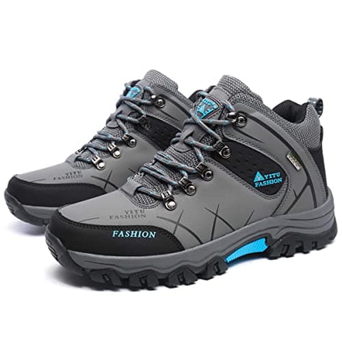 Men's Women's Lightweight Waterproof Anti-Slip Hiking Shoes Travel Camping Shoes Walking Shoes Grey 9.5 UK