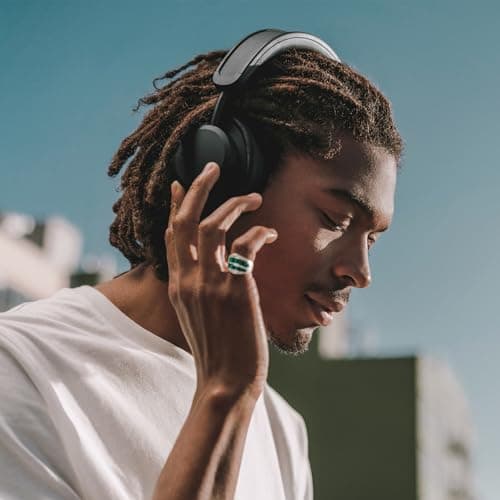 Urbanista Los Angeles Solar Powered Wireless Over Ear Headphones, Infinite Playtime Active Noise Cancelling Bluetooth 5.0 Headphones, Self Charging ANC Earphones with On Ear Detection, Desert Grey — view 6