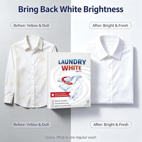 Laundry Soap Sheets, Yellow Buildup Remover, Fabric Brightener, 10 Pieces — view 4