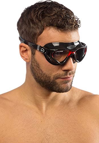 Cressi Cobra Anti Fog Premium Swim Goggles Mask - Black/Red — view 6