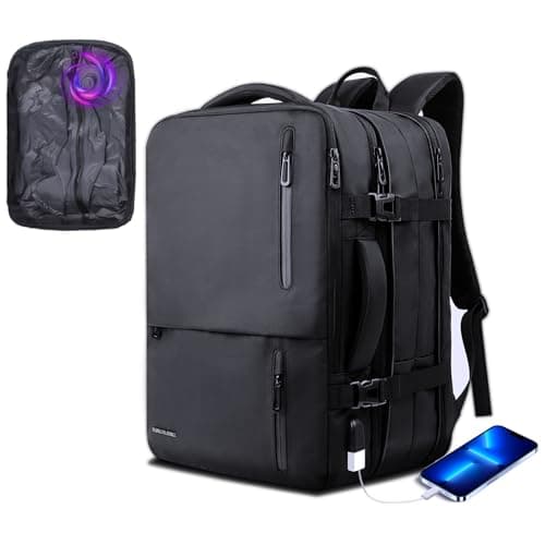 Vacuum Backpack Travel Bag: Vacuum Rucksack with Built-in Pump Expandable