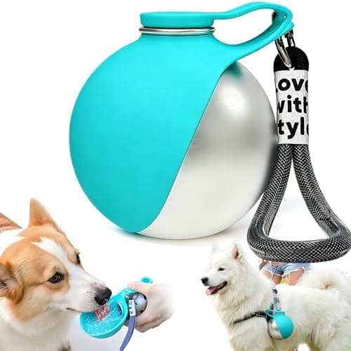 2 in 1 Portable Dog Water Bottle, Dog Water Bottles for Walking