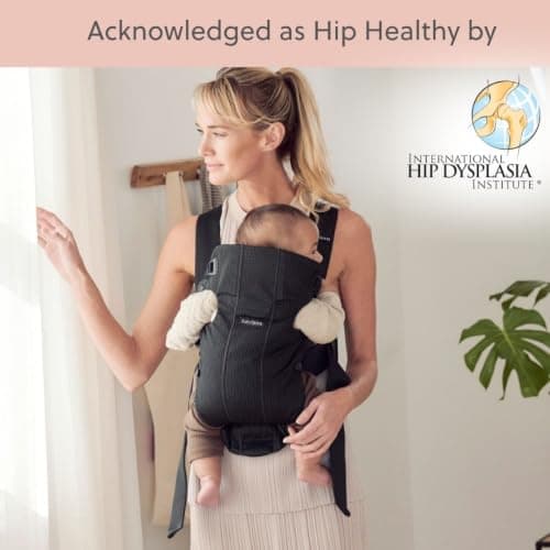 BabyBjörn Baby Carrier Mini, 3D Mesh, Black, Infant Carrier for Newborns (0-12 Months), Soft, Ergonomic and Easy to Use — view 2
