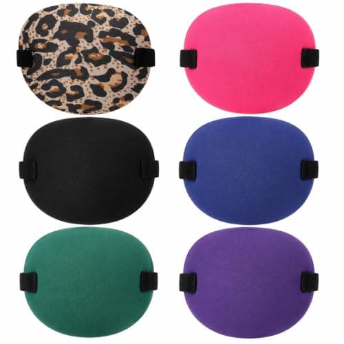 Eye Patch Set 6 Pack Adjustable 3D Eye Covers for Adults Kids